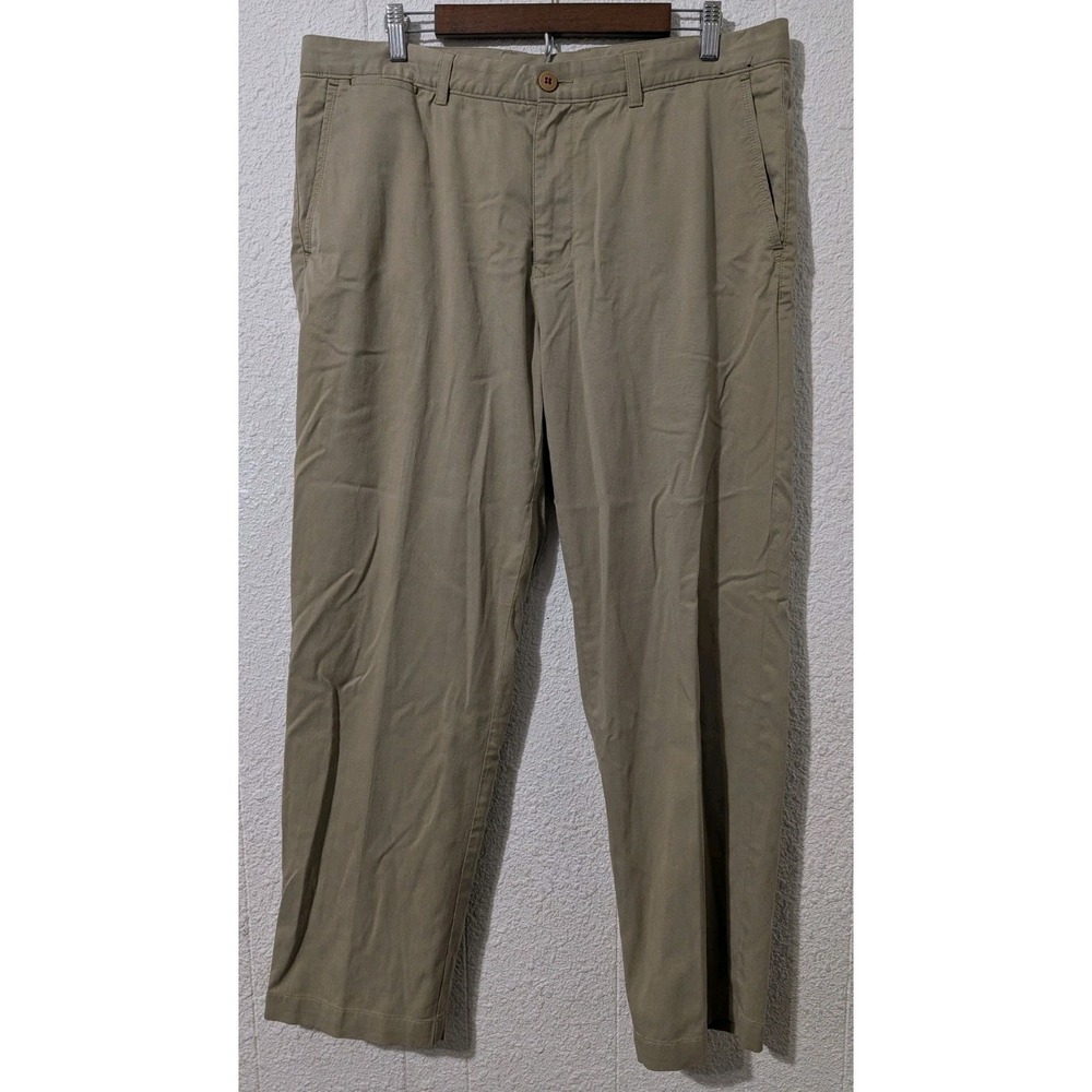Tommy Bahama Boracay Flat Front Chino Pants Mens 36x30 Beige Stretch